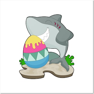 Shark Easter Easter egg Posters and Art